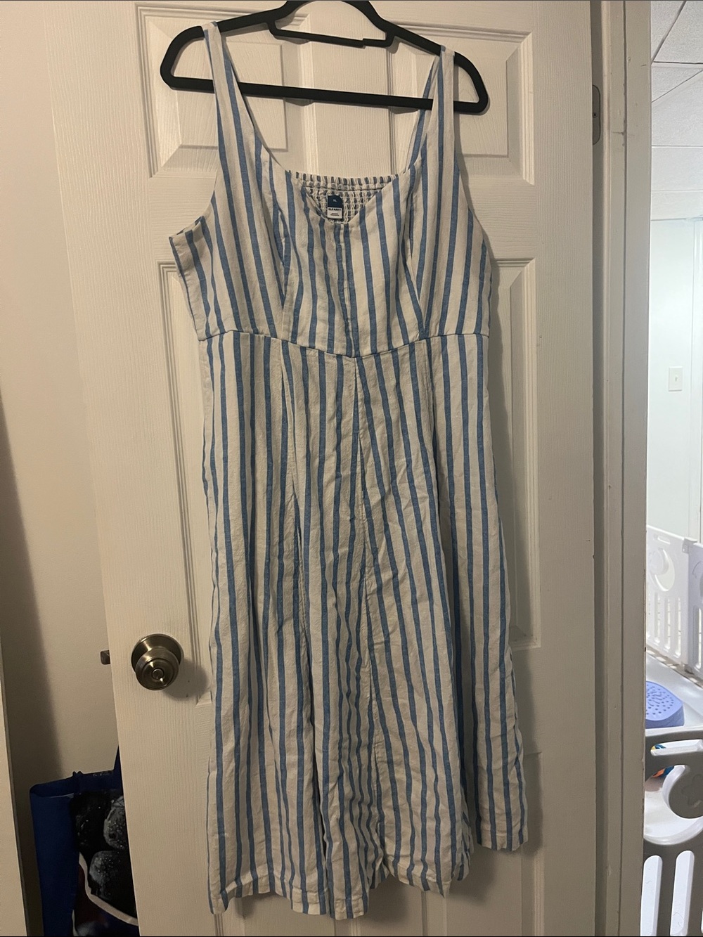 Old Navy Blue and White Striped Summer Dress